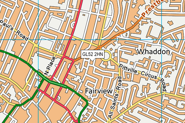 GL52 2HN map - OS VectorMap District (Ordnance Survey)