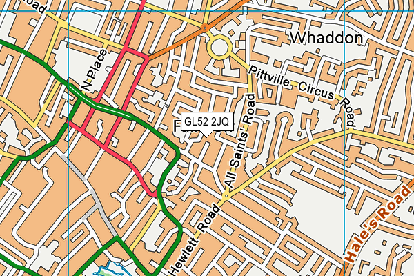 GL52 2JQ map - OS VectorMap District (Ordnance Survey)