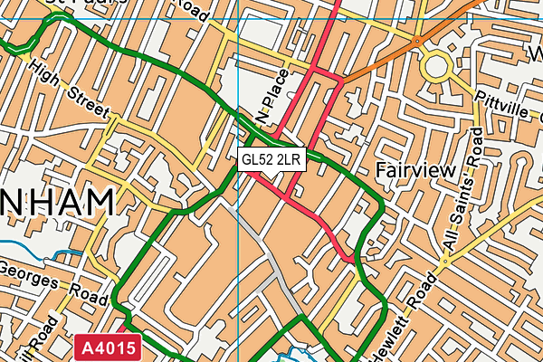 GL52 2LR map - OS VectorMap District (Ordnance Survey)