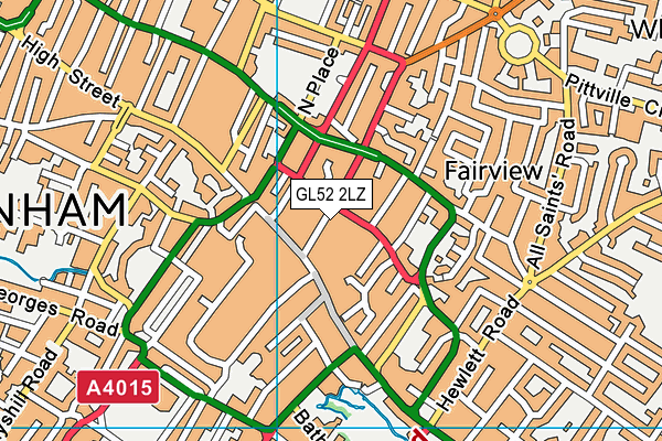 GL52 2LZ map - OS VectorMap District (Ordnance Survey)