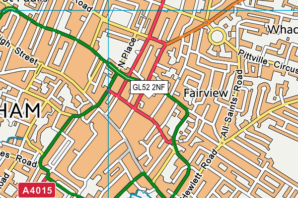 GL52 2NF map - OS VectorMap District (Ordnance Survey)