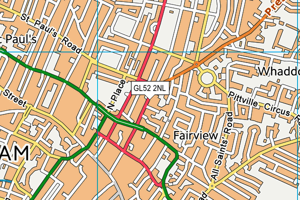 GL52 2NL map - OS VectorMap District (Ordnance Survey)