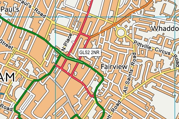 GL52 2NR map - OS VectorMap District (Ordnance Survey)