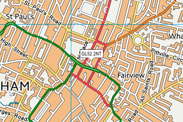 GL52 2NT map - OS VectorMap District (Ordnance Survey)