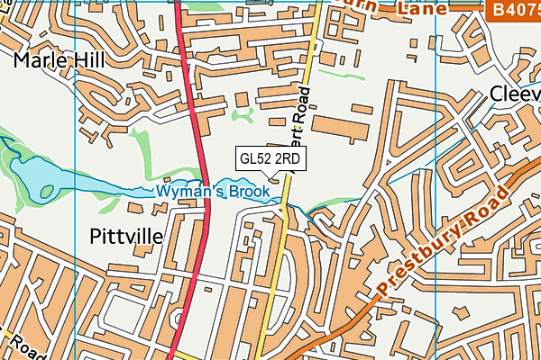 GL52 2RD map - OS VectorMap District (Ordnance Survey)