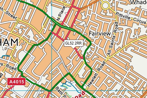 GL52 2RR map - OS VectorMap District (Ordnance Survey)