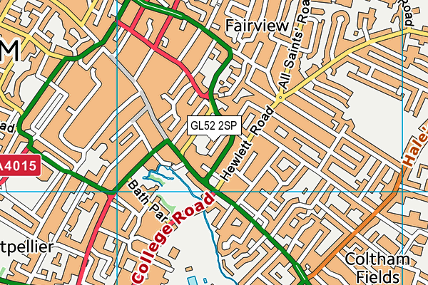 GL52 2SP map - OS VectorMap District (Ordnance Survey)