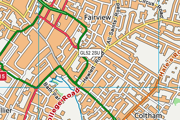 GL52 2SU map - OS VectorMap District (Ordnance Survey)