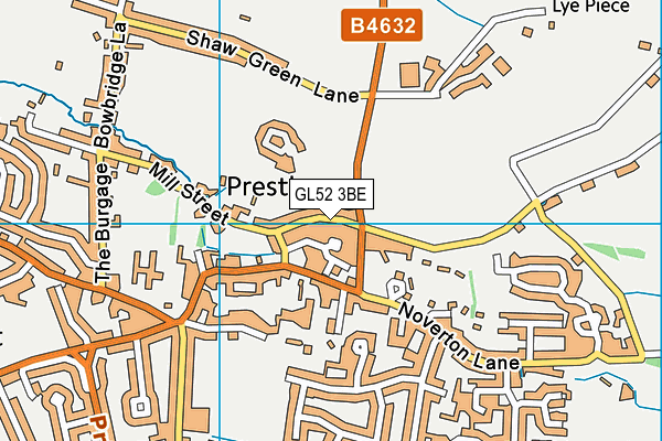 GL52 3BE map - OS VectorMap District (Ordnance Survey)