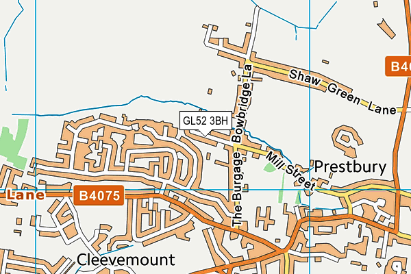 GL52 3BH map - OS VectorMap District (Ordnance Survey)