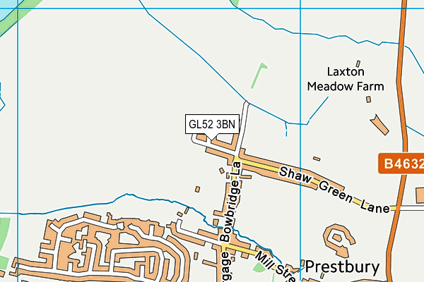GL52 3BN map - OS VectorMap District (Ordnance Survey)