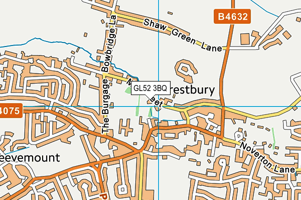 GL52 3BQ map - OS VectorMap District (Ordnance Survey)