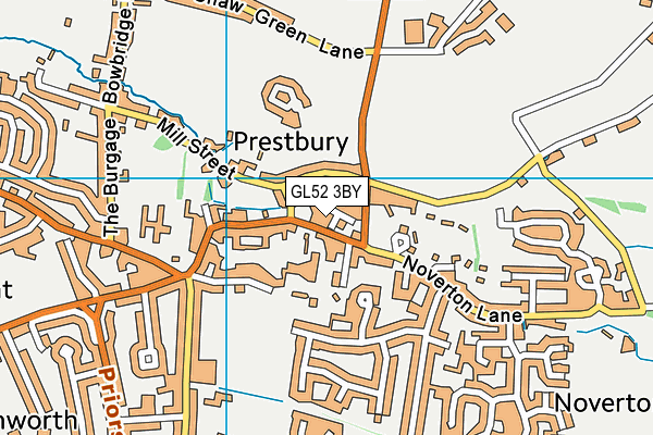 GL52 3BY map - OS VectorMap District (Ordnance Survey)