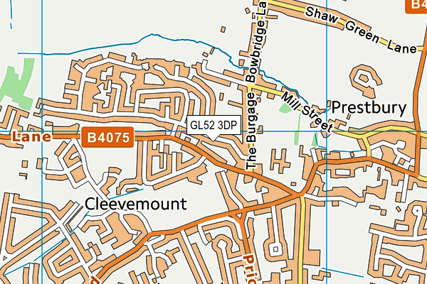 GL52 3DP map - OS VectorMap District (Ordnance Survey)