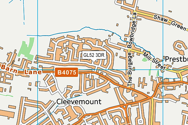 GL52 3DR map - OS VectorMap District (Ordnance Survey)