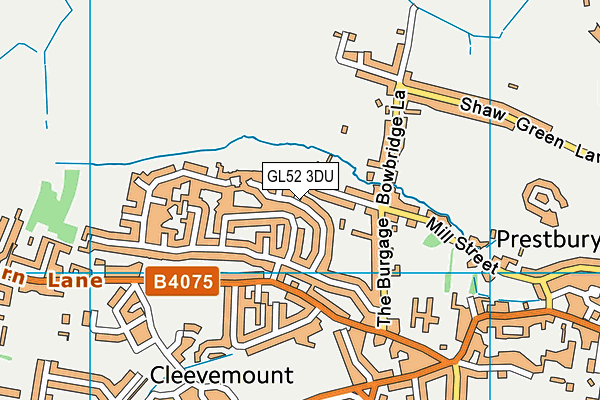 GL52 3DU map - OS VectorMap District (Ordnance Survey)