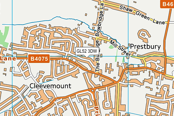 GL52 3DW map - OS VectorMap District (Ordnance Survey)