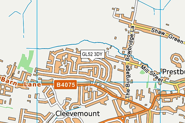 GL52 3DY map - OS VectorMap District (Ordnance Survey)