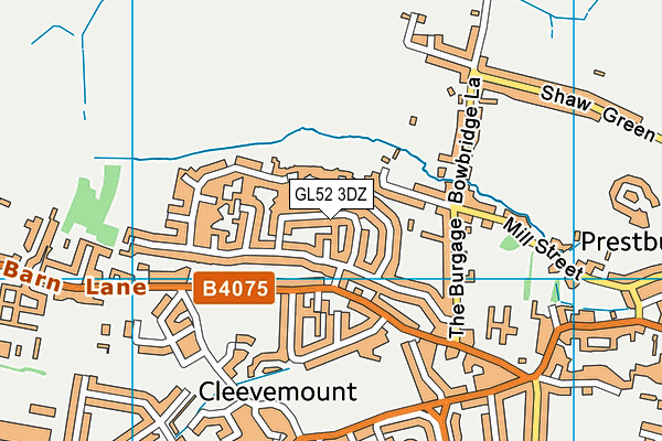 GL52 3DZ map - OS VectorMap District (Ordnance Survey)