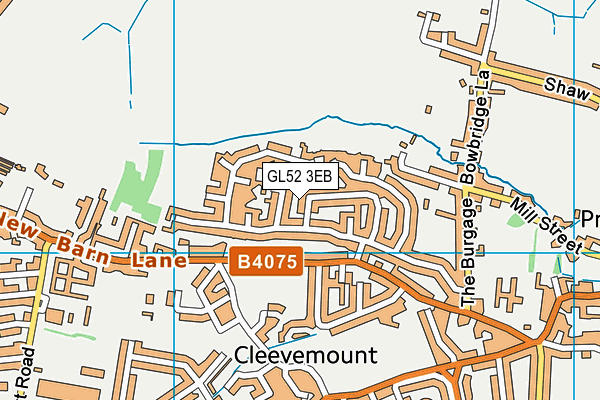 GL52 3EB map - OS VectorMap District (Ordnance Survey)