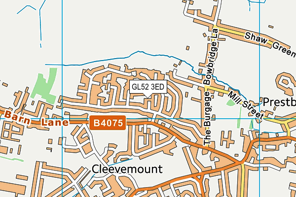 GL52 3ED map - OS VectorMap District (Ordnance Survey)