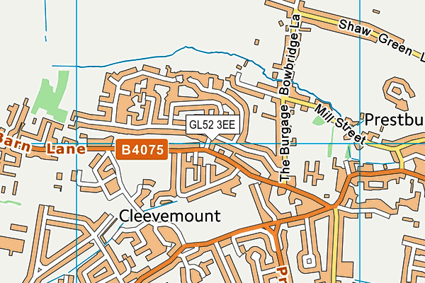 GL52 3EE map - OS VectorMap District (Ordnance Survey)