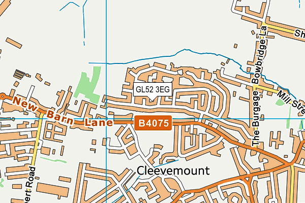 GL52 3EG map - OS VectorMap District (Ordnance Survey)