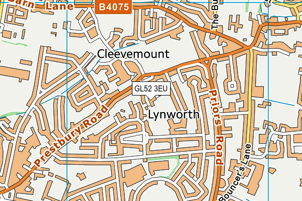 GL52 3EU map - OS VectorMap District (Ordnance Survey)