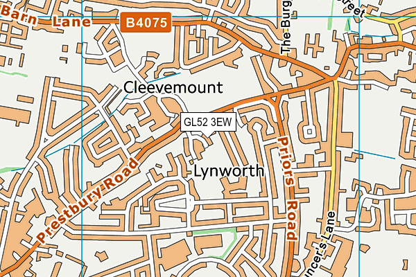 GL52 3EW map - OS VectorMap District (Ordnance Survey)