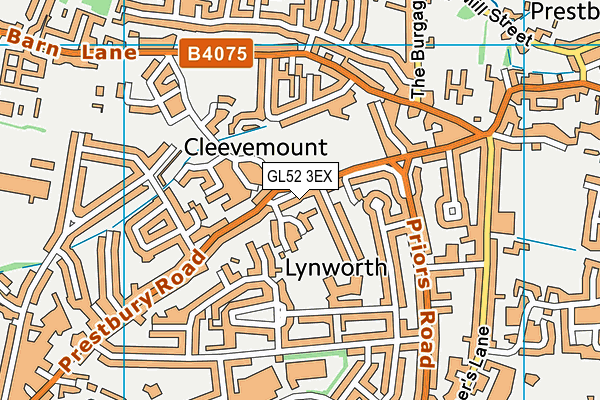 GL52 3EX map - OS VectorMap District (Ordnance Survey)