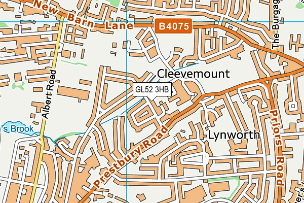 GL52 3HB map - OS VectorMap District (Ordnance Survey)