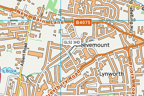 GL52 3HD map - OS VectorMap District (Ordnance Survey)