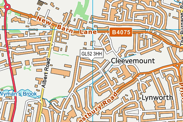GL52 3HH map - OS VectorMap District (Ordnance Survey)
