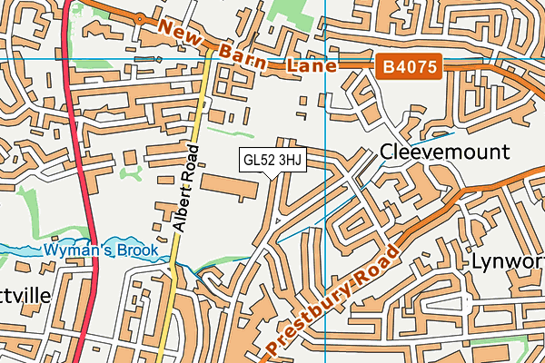 GL52 3HJ map - OS VectorMap District (Ordnance Survey)