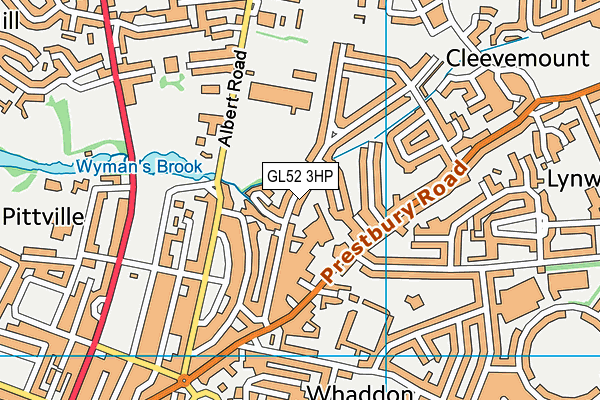 GL52 3HP map - OS VectorMap District (Ordnance Survey)