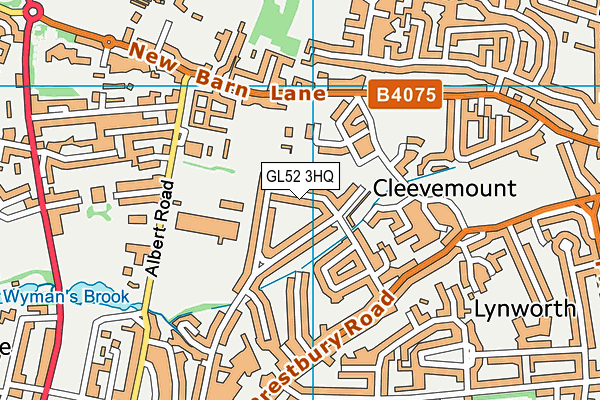 GL52 3HQ map - OS VectorMap District (Ordnance Survey)