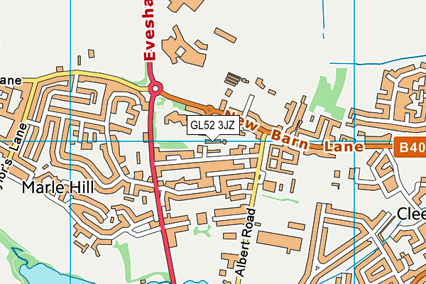 GL52 3JZ map - OS VectorMap District (Ordnance Survey)