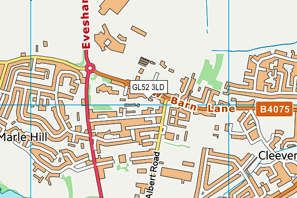 GL52 3LD map - OS VectorMap District (Ordnance Survey)