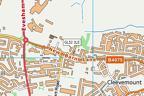 GL52 3LE map - OS VectorMap District (Ordnance Survey)
