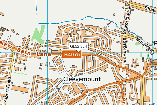 GL52 3LH map - OS VectorMap District (Ordnance Survey)