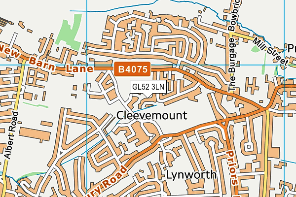 GL52 3LN map - OS VectorMap District (Ordnance Survey)