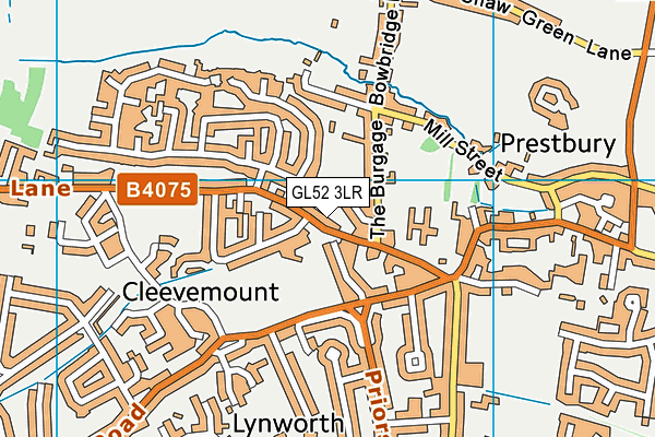 GL52 3LR map - OS VectorMap District (Ordnance Survey)