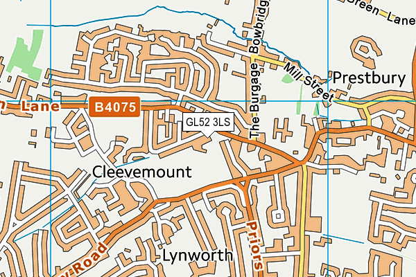 GL52 3LS map - OS VectorMap District (Ordnance Survey)