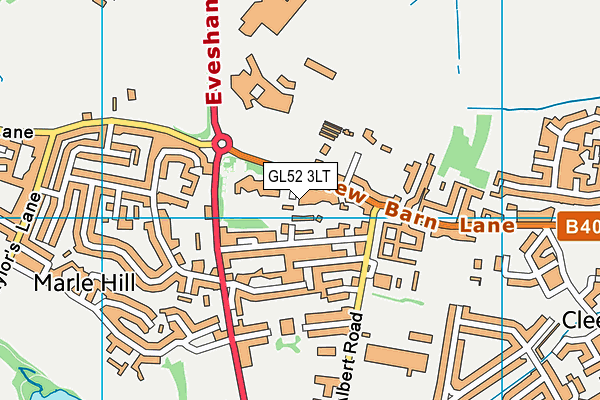 GL52 3LT map - OS VectorMap District (Ordnance Survey)