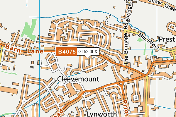 GL52 3LX map - OS VectorMap District (Ordnance Survey)