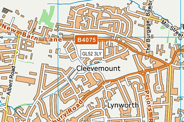 GL52 3LY map - OS VectorMap District (Ordnance Survey)
