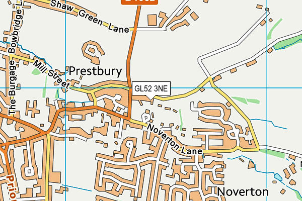 GL52 3NE map - OS VectorMap District (Ordnance Survey)