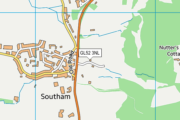 GL52 3NL map - OS VectorMap District (Ordnance Survey)