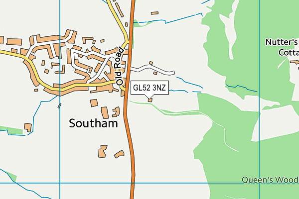 GL52 3NZ map - OS VectorMap District (Ordnance Survey)