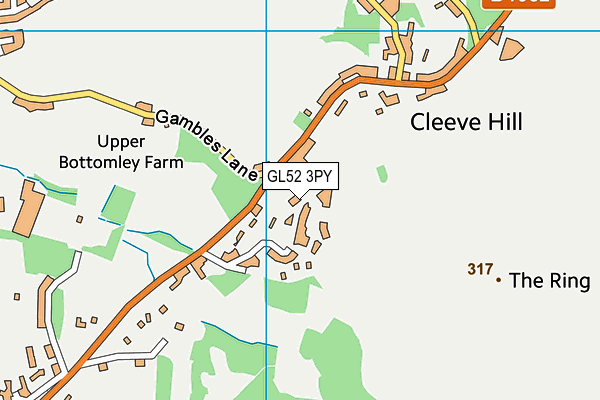 GL52 3PY map - OS VectorMap District (Ordnance Survey)